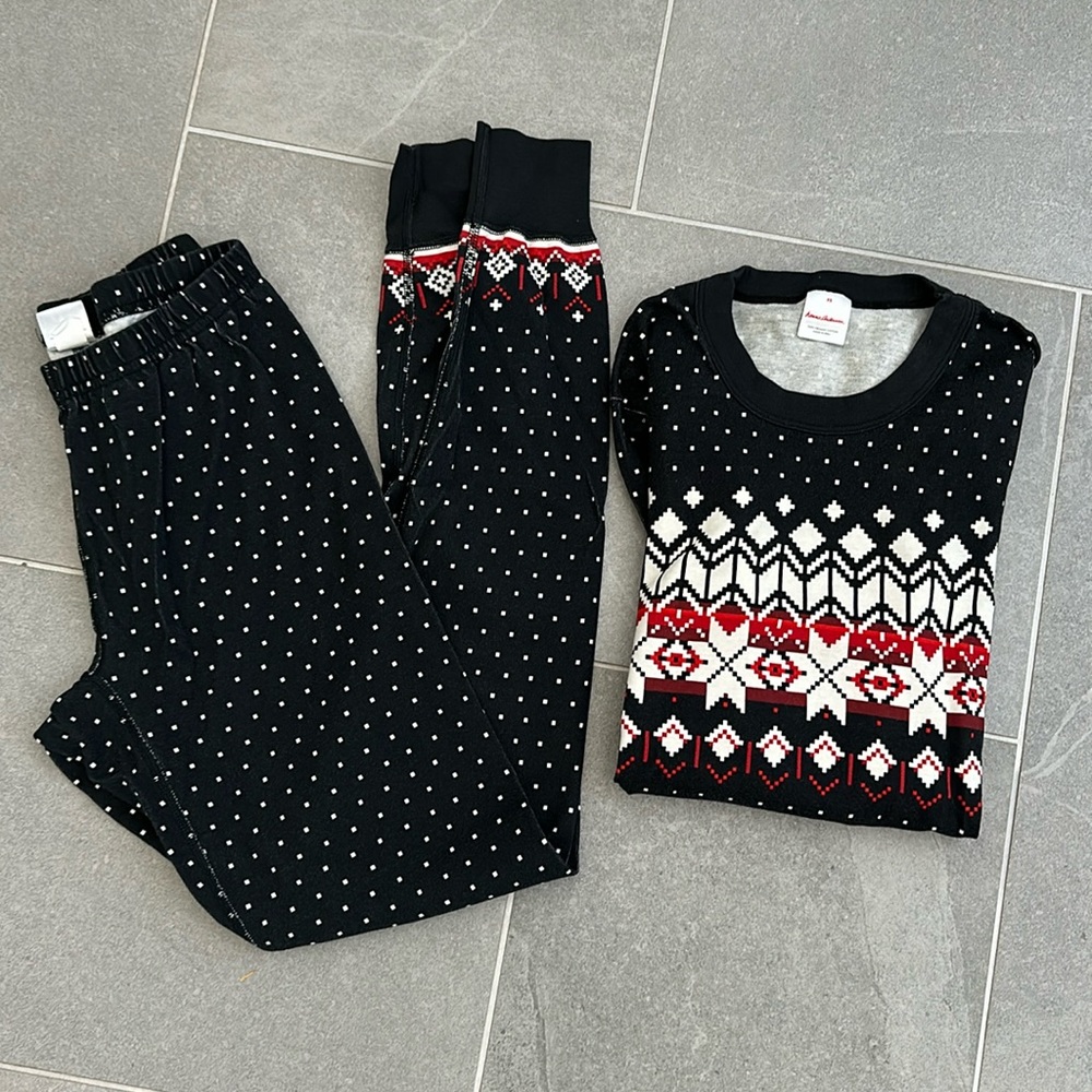 Hanna Andersson Heritage Fairisle Christmas Pajamas Size Adult XS